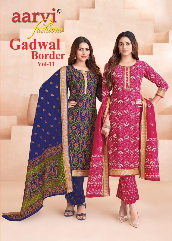 Aarvi gadwal border vol-11 jaipuri kurtis wholesale in mumbai